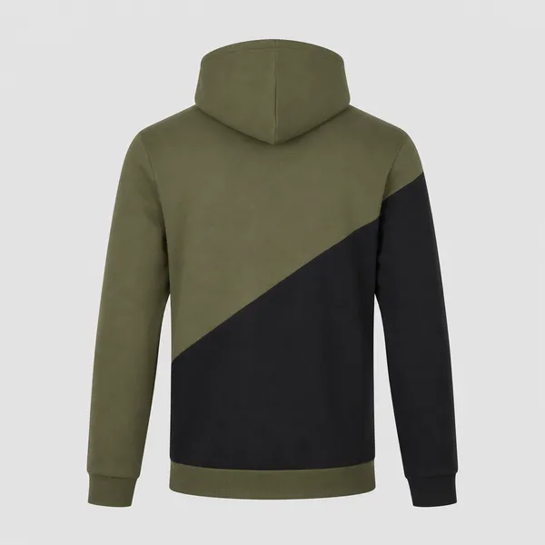 GoCro_Men's_Olive_Colour_Block_Hooded_Sweatshirt