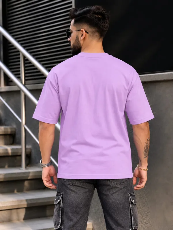 GoGro_Men's_Lavender_Solid_Oversized_Plain_T-Shirt_(Cotton,_220_GSM)