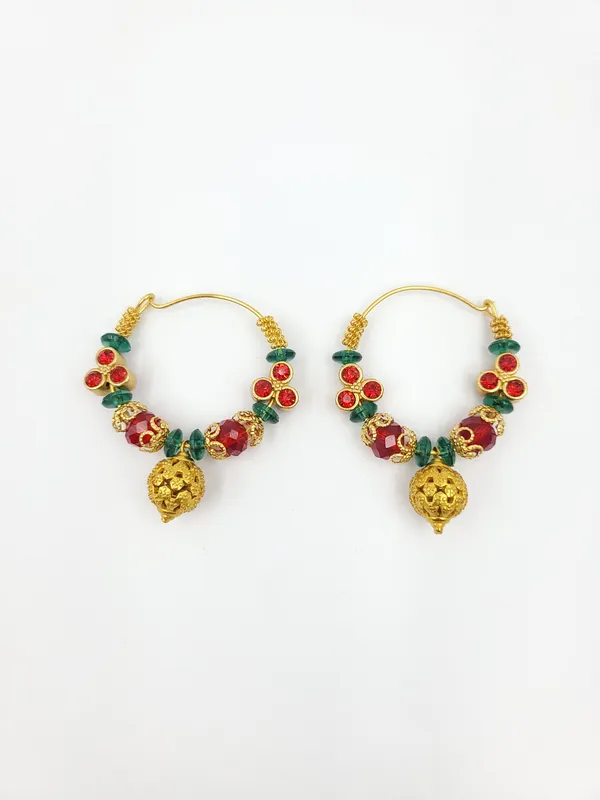 Traditional_Red_&_Green_Beaded_Brager_Without_Chain