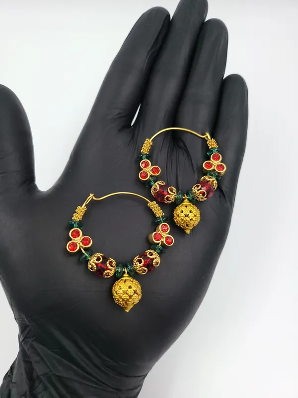 Traditional_Red_&_Green_Beaded_Brager_Without_Chain