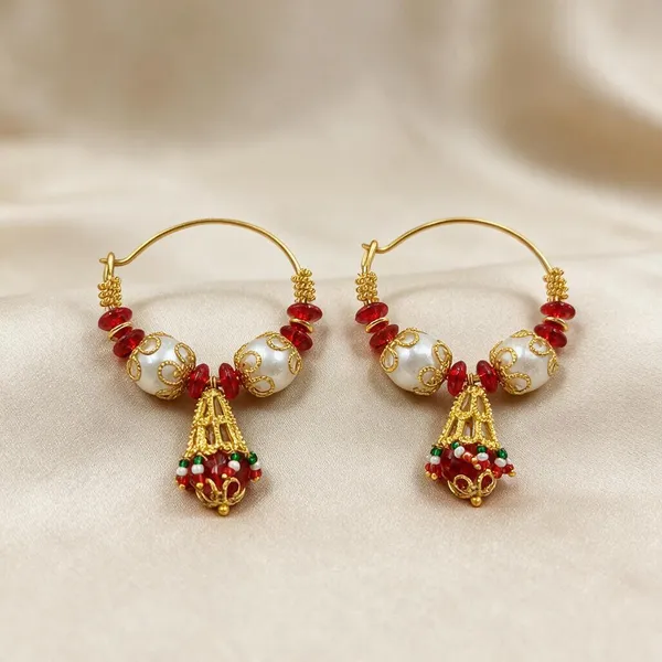Traditional_Pearl_&_Red_Beaded_Jhumka_Brager_Without_Chain