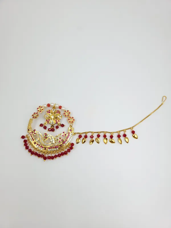 Red_Bead_Floral_Kundan_Style_Nath
