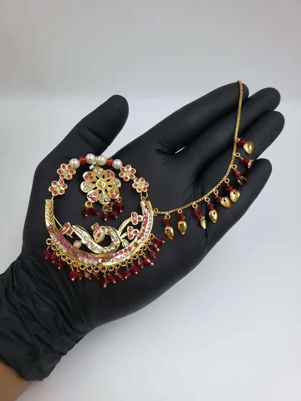 Red_Bead_Floral_Kundan_Style_Nath