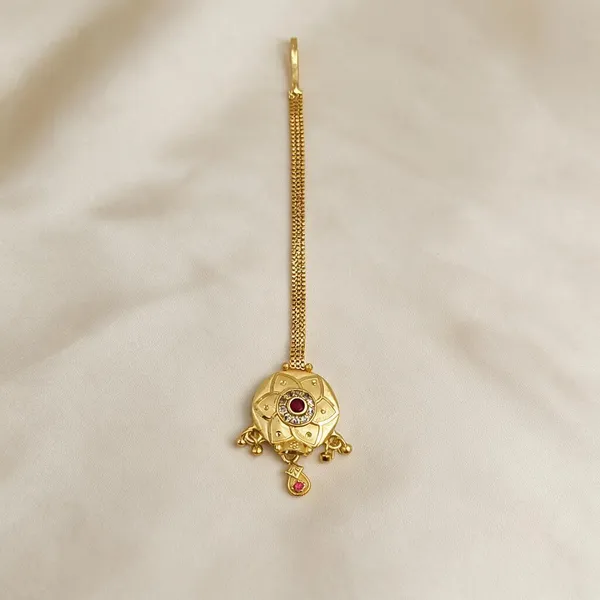 Floral_Ruby_Gold_Tone_Maangtika