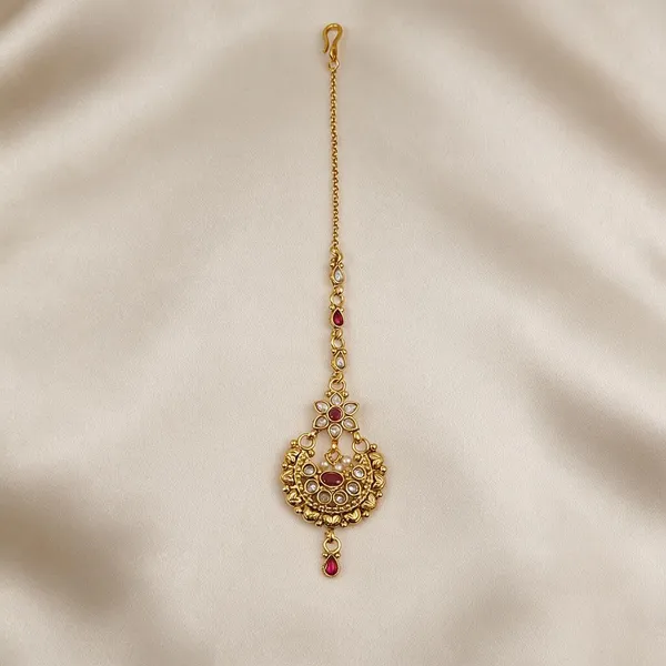 Gold_Tone_Red_Stone_Pendant_Maangtika