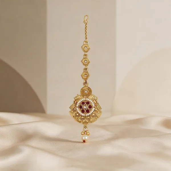 Antique_Floral_Ruby_Maangtika