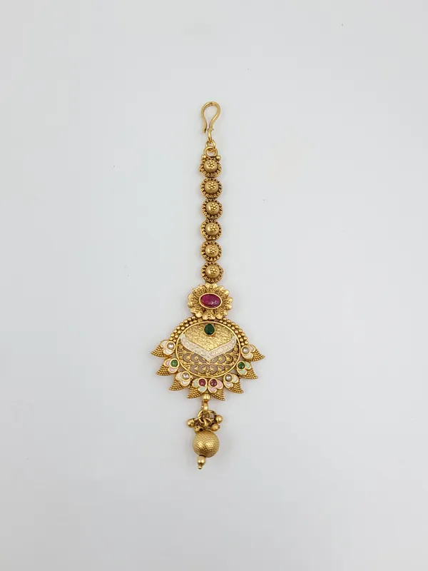 Ruby_Green_Floral_Medallion_Maangtika