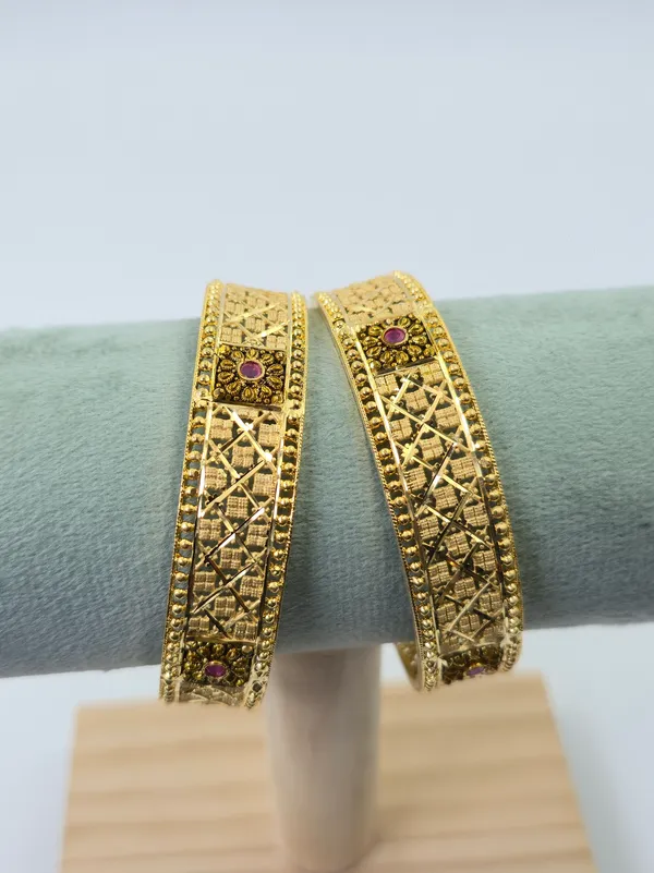 24K_Ruby_Traditional_Bangles