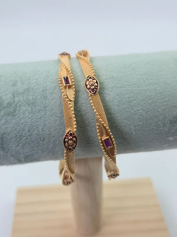 Traditional_Bangles_24K_Meena_Work_Set_Of_2