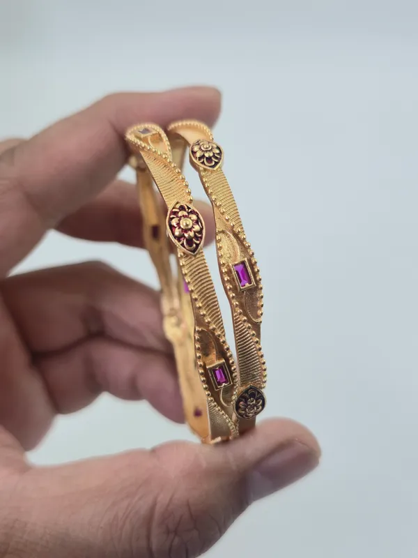 Traditional_Bangles_24K_Meena_Work_Set_Of_2