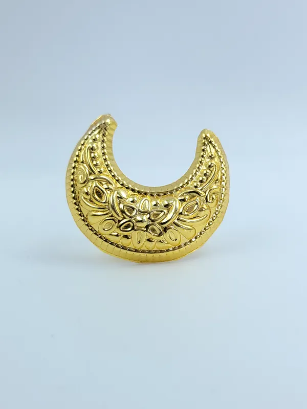 Gold_Plated_Crescent_Moon_Floral_Paisley_Traditional_Hair_Chaak