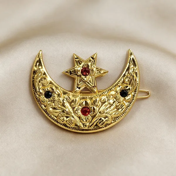 Antique_Gold_Plated_Crescent_Moon_Star_Red_Stone_Traditional_Hair_Chaak