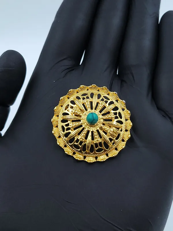 Gold_Plated_Round_Filigree_Turquoise_Stone_Traditional_Hair_Chaak