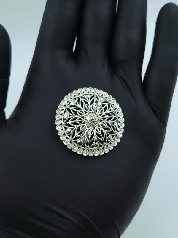 Silver_Tone_Layered_Floral_Openwork_Traditional_Hair_Chaak