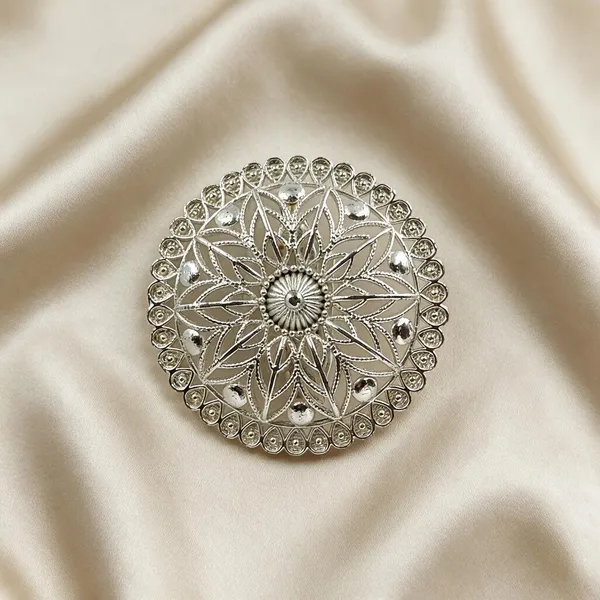 Silver_Tone_Layered_Floral_Openwork_Traditional_Hair_Chaak