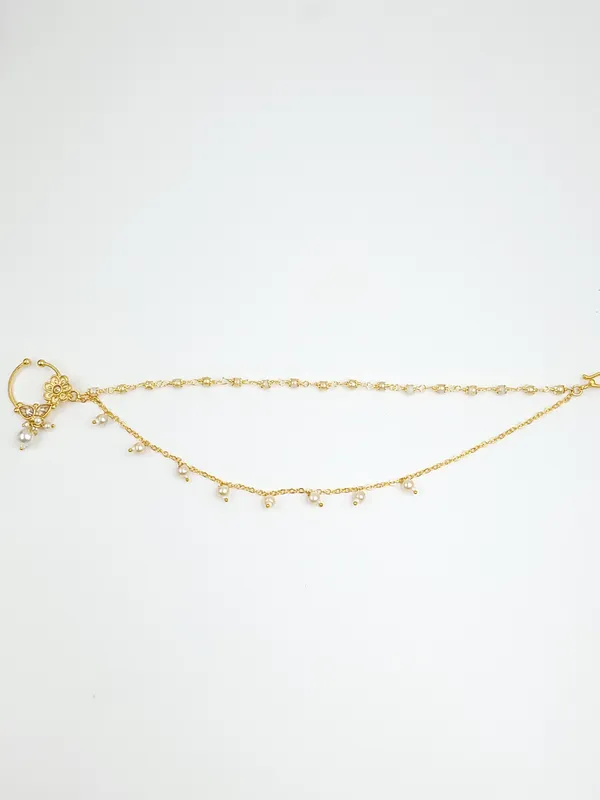 Traditional_Gold_Tone_Floral_Pearl_Nath_With_Double_Side_Chain