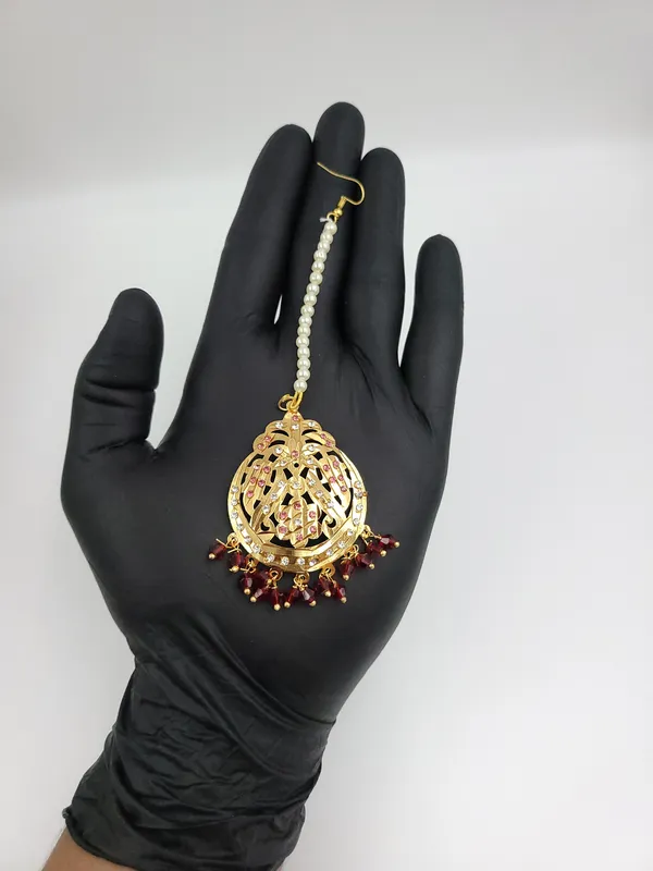 Royal_Ruby_Pearl_Filigree_Maangtika