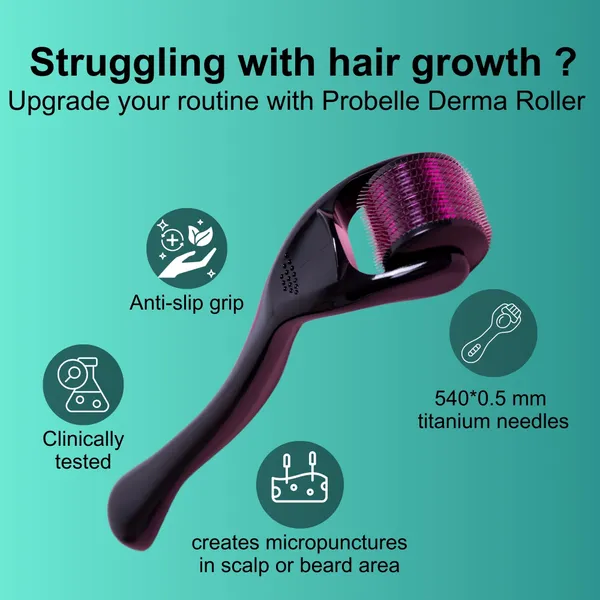 Probelle_0.5mm_Derma_Roller_For_Hair_Regrowth