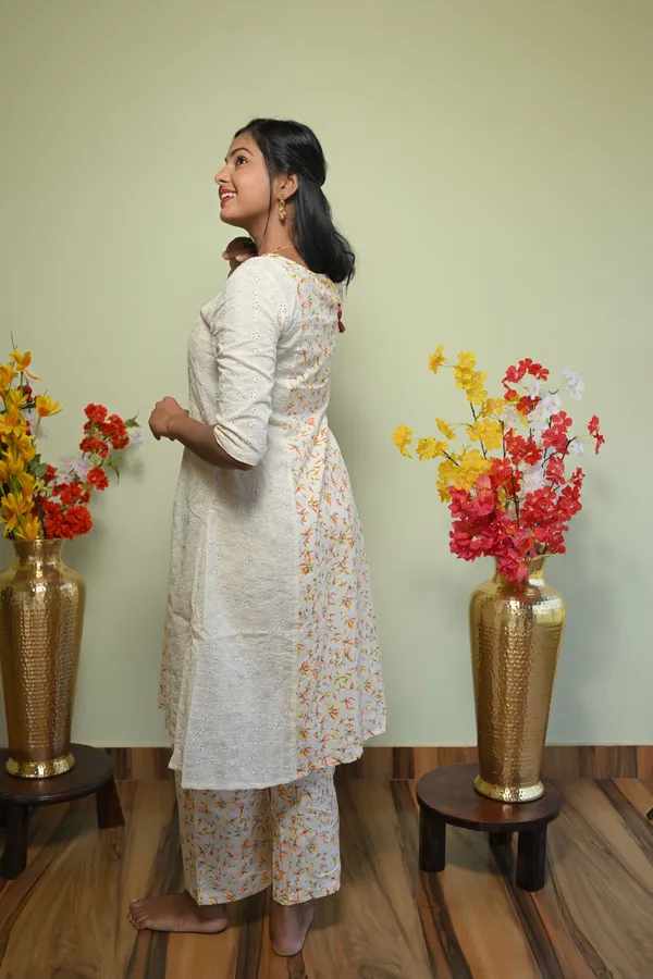Sri_Cotton_Kurti_With_Pant_Kurta_Set_For_Women