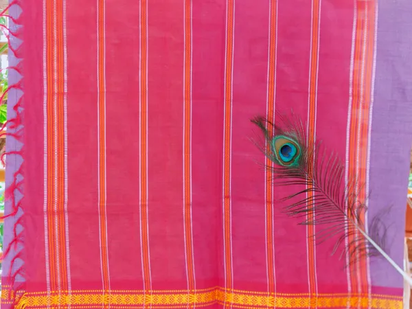 Srinakshgeeth_Udupi_Handloom_Gi_Tagged_Saree_Dark_Lavender_Deep_Pink_Sudha_Special_60_Count_Default_Title