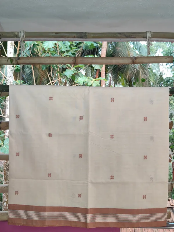 Srinakshgeeth_Kalpana_Special_Udupi_Handloom_Gi_Tagged_Saree_Sand_Beige_Body_With_Rose_Pallu