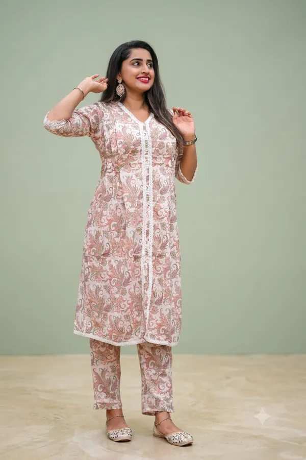 Ditya_Cotton_Kurti_With_Pant_Kurta_Set_For_Women
