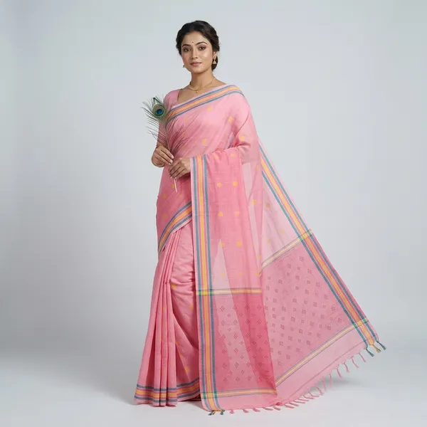 Srinakshgeeth_Kalpana_Special_Udupi_Handloom_Gi_Tagged_Saree_In_Soft_Blush_Pink_With_Deep_Rose_Pink_Pallu