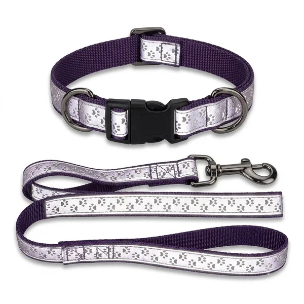 Adjustable_Reflective_Collar_And_Leash_Set