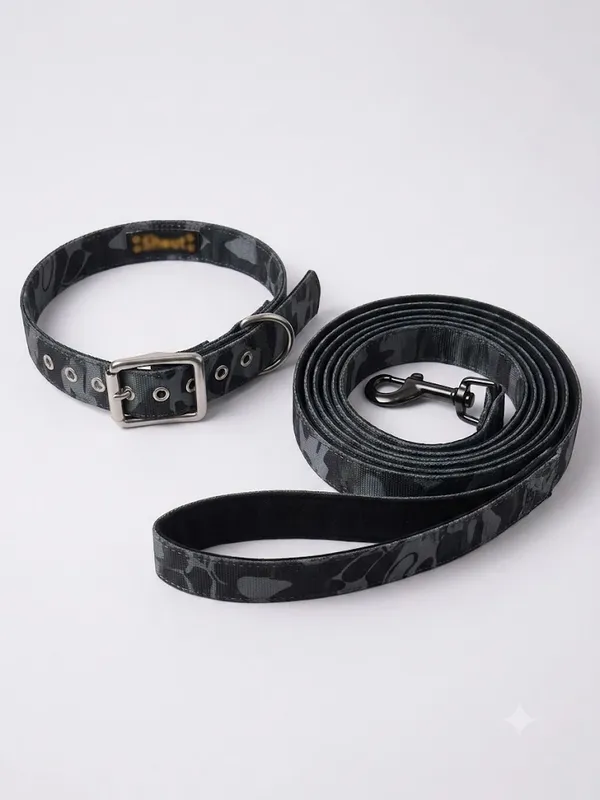 Military_Print_Padded_Dog_Leash_And_Collar_Set