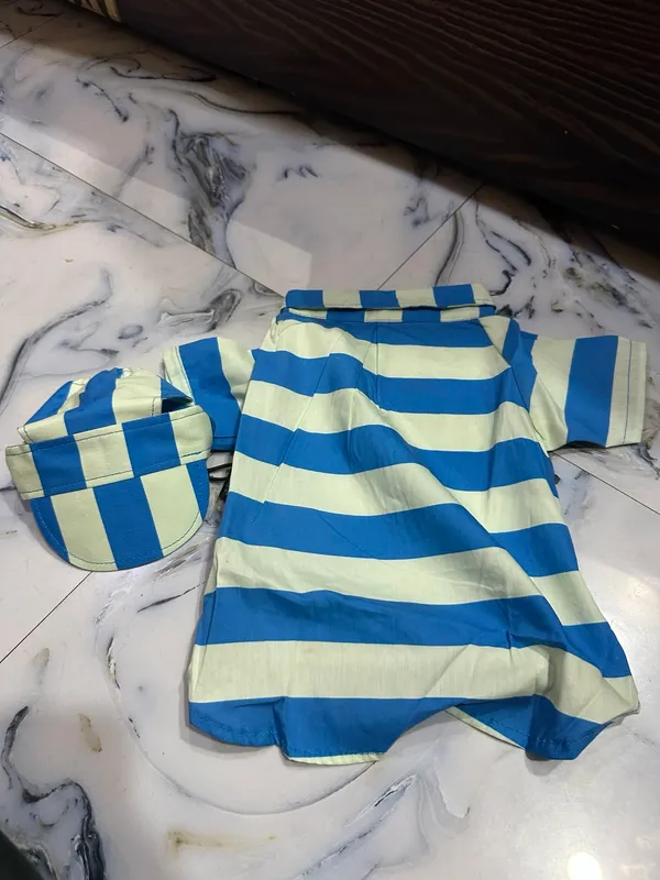 Blue_Striped_Dog_Shirt_And_Cap_Set