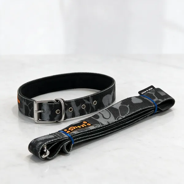 Military_Print_Padded_Dog_Leash_And_Collar_Set