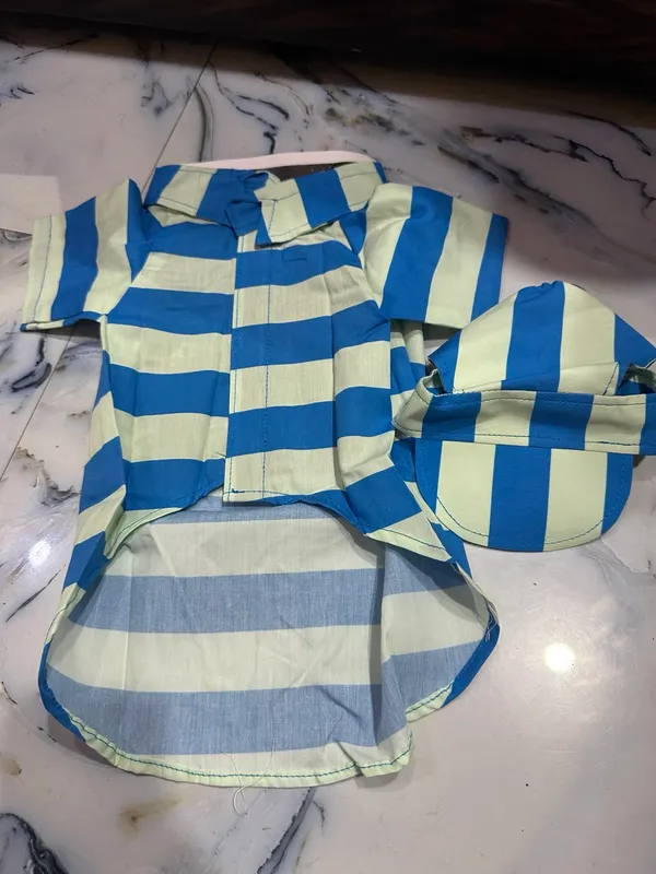 Blue_Striped_Dog_Shirt_And_Cap_Set