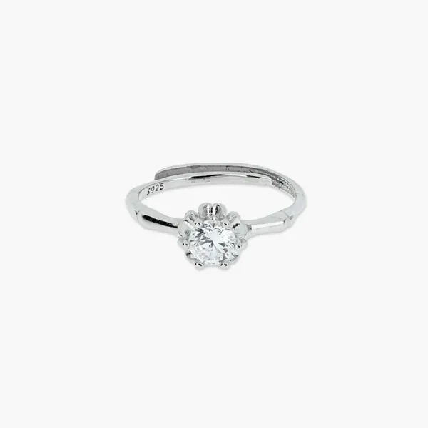 Floral_Solitaire_Ring_Silver_925