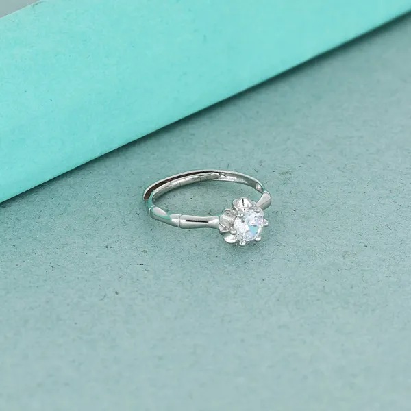 Floral_Solitaire_Ring_Silver_925