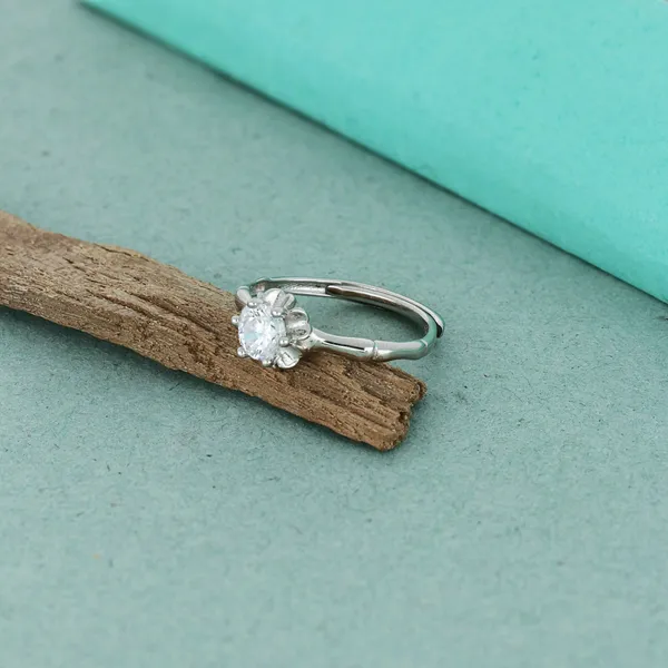 Floral_Solitaire_Ring_Silver_925