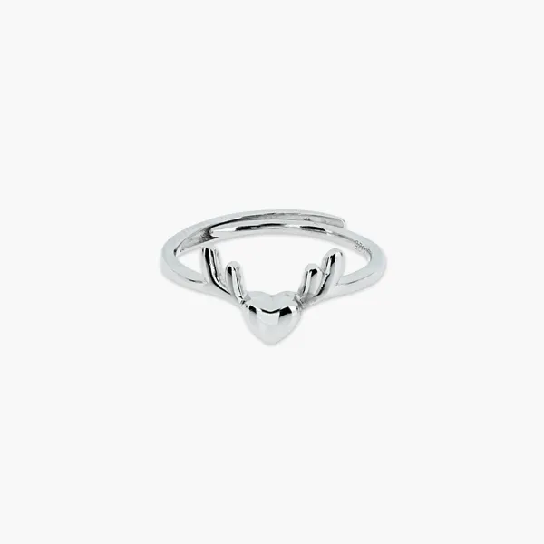 Silver_Deer_Heart_Adjustable_Ring_Silver_925