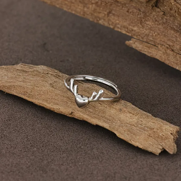 Silver_Deer_Heart_Adjustable_Ring_Silver_925