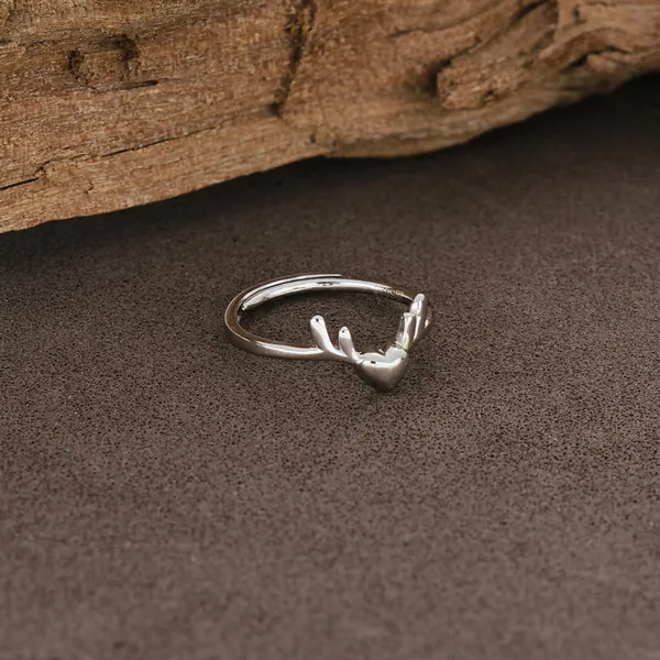 Silver_Deer_Heart_Adjustable_Ring_Silver_925