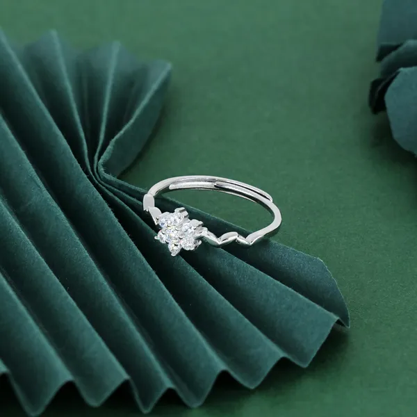Silver_Floral_Crystal_Ring_Silver_925