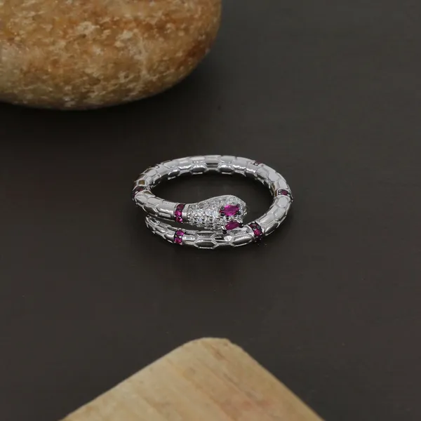 Ruby_Snake_Ring_Silver_925