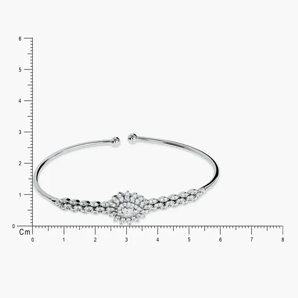 Designer_Floral_Cuff_Bracelet_Silver_925