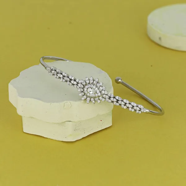 Designer_Floral_Cuff_Bracelet_Silver_925