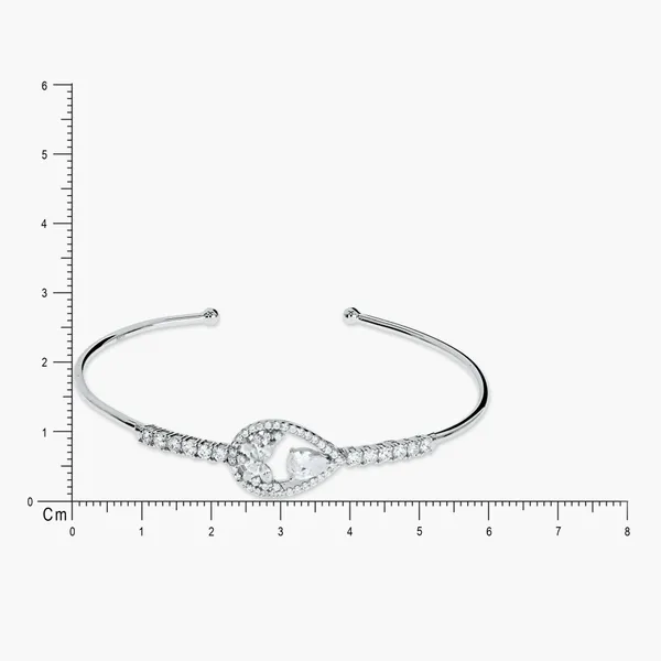 Pear_Cut_Crystal_Silver_Bracelet_Silver_925
