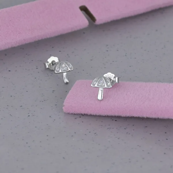 Cute_Umbrella_Stud_Earrings_Silver_925