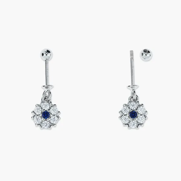 Sapphire_Floral_Drop_Earrings_Silver_925