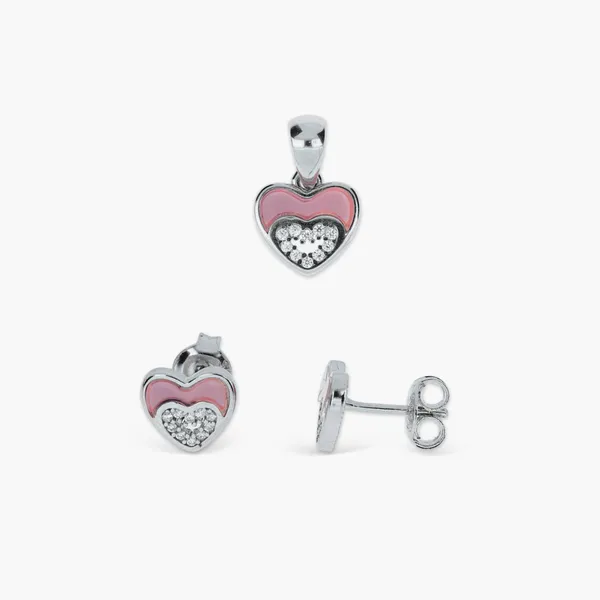 Cute_Pink_Heart_Sterling_Silver_Jewelry_Set_Silver_925