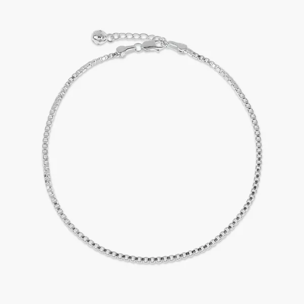 Box_Chain_Anklet_Silver_925
