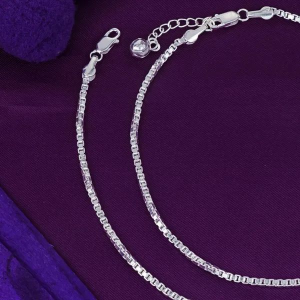 Box_Chain_Anklet_Silver_925