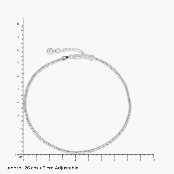 Flat_Snake_Chain_Anklet_Silver_925