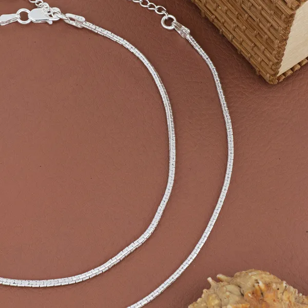 Minimal_Box_Link_Chain_Anklet_Silver_925